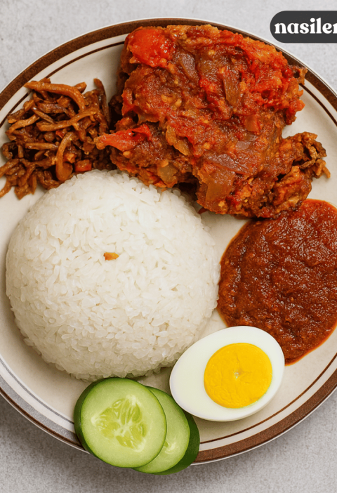 nasi lemak ayam geprek