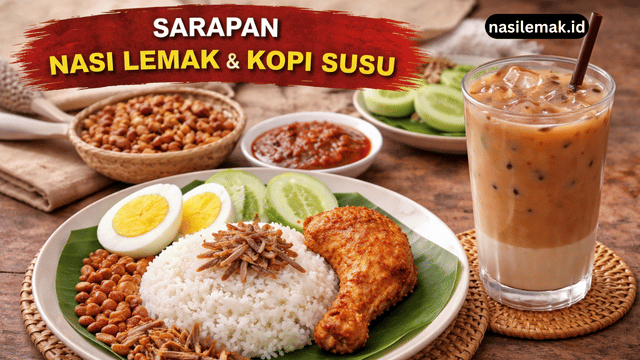 sarapan nasi lemak dan kopi susu