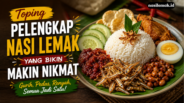 toping pelengkap nasi lemak